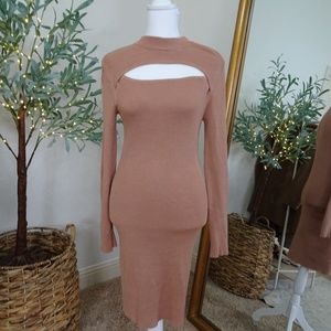 CUT OUT SWEATER DRESS